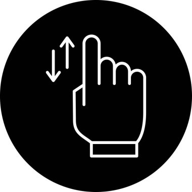 Basit Kaydırma simgesi vektör illüstrasyonu