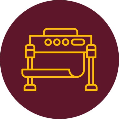 Yazdırıyorum. Web simgesi basit illüstrasyon