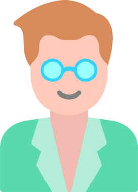 Bilim adamı simgesi, vektör illüstrasyonu