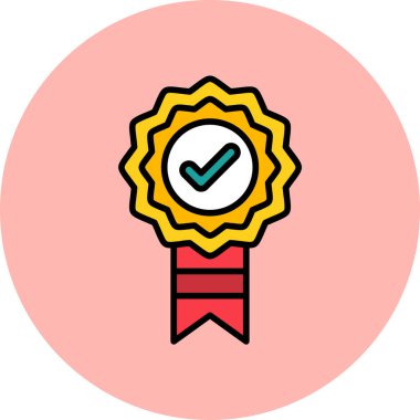 Doğrulama düz tasarım ikonu vektörü