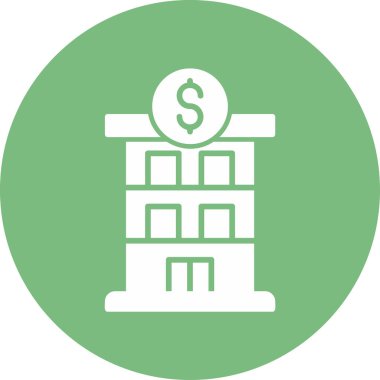 Banka web simgesi basit illüstrasyon 