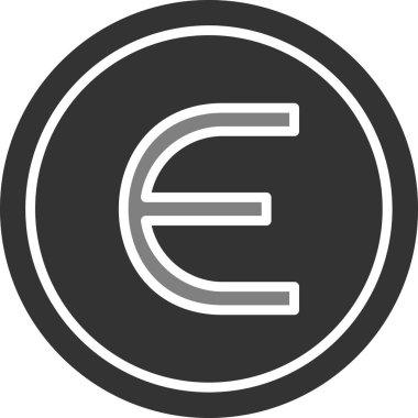 Epsilon web simgesi vektör illüstrasyonu