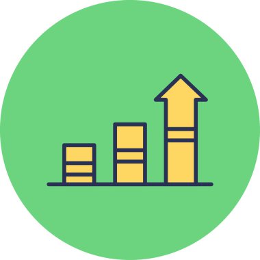 Büyüyor. Web simgesi vektör illüstrasyonu