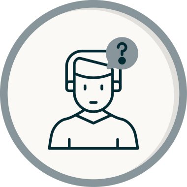 Soru web simgesi, vektör illüstrasyonu 