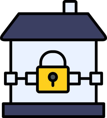 İpotek. Web simgesi basit illüstrasyon