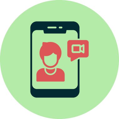 Video Çağrı vektör simgesi modern basit tasarım illüstrasyonu