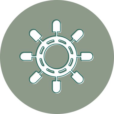 Dümen. Web simgesi basit illüstrasyon