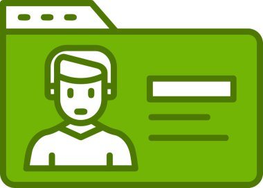 Basit web profili simgesi, vektör illüstrasyonu