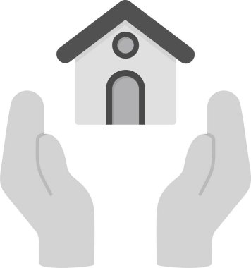 Gayrimenkul. Web simgesi basit illüstrasyon