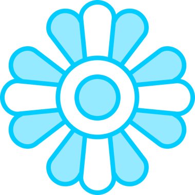 Gaillardia çiçek ikonu vektör çizimi