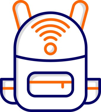 Düz biçimli basit web çanta simgesi