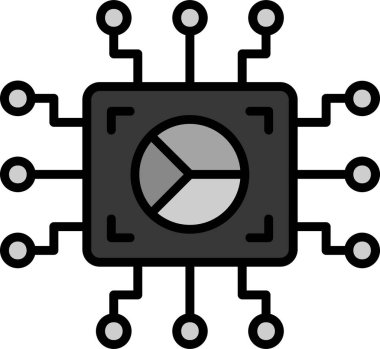 Teknoloji. Web simgesi basit illüstrasyon