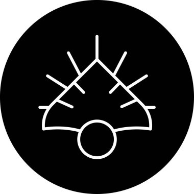 Fan Palm modern ikon vektör çizimi             