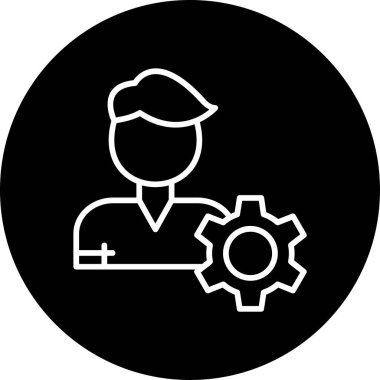 Yönetici vektör simgesi modern basit illüstrasyon