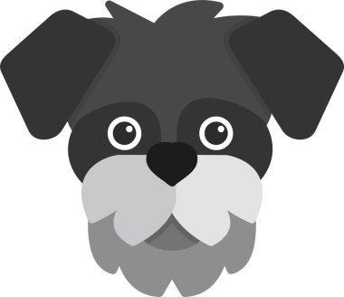 Schnauzer köpek simgesi vektör çizimi