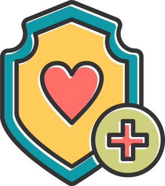 Kalp. Web simgesi basit illüstrasyon 