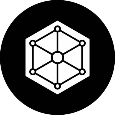 Altıgen simgesi, vektör illüstrasyonu