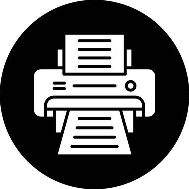 Yazıcı, web simgesi basit illüstrasyon