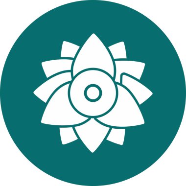 Manolya çiçeği. Web simgesi basit illüstrasyon