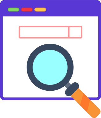 Ara. Web simgesi basit illüstrasyon 