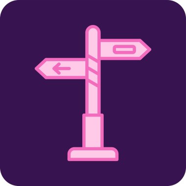 ok yönü yol ikon vektör çizimi