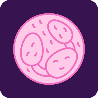 Mikroskobik Yaşam ikonu vektör çizimi