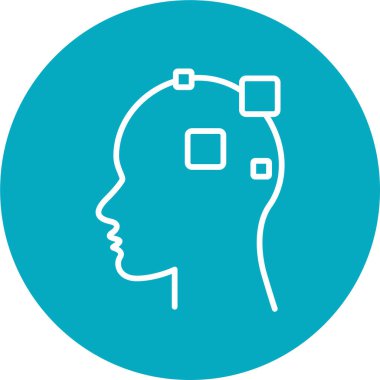 Alzheimer web simgesi vektör çizimi