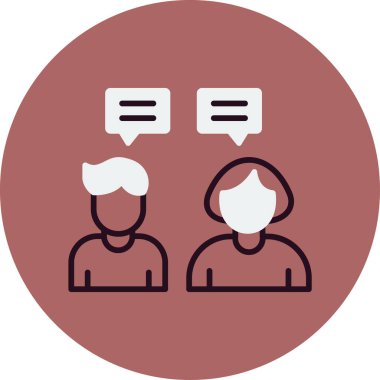 Diyalog baloncukları, iletişim konsepti, vektör illüstrasyonu