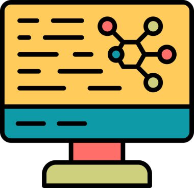 bilgisayar simgesi, vektör illüstrasyonu basit tasarım