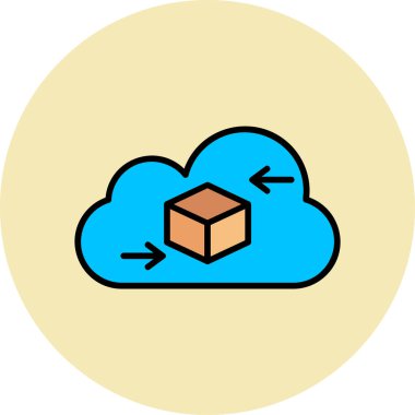 Kullanıcı verileri için bir simgenin soyut modern illüstrasyonu.