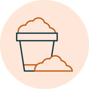 Kum Kovası simgesi, vektör illüstrasyonu basit tasarım