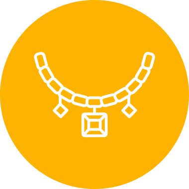 kolye simgesi vektör illüstrasyonu 