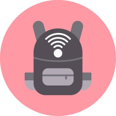 Düz biçimli basit web çanta simgesi