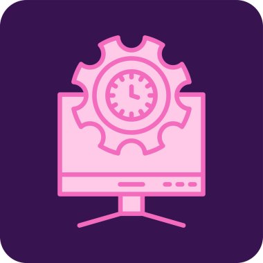 bilgisayar simgesi, vektör illüstrasyonu basit tasarım