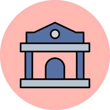 Banka web simgesi basit illüstrasyon 