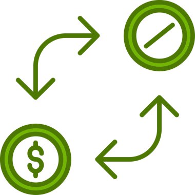 Değiş tokuş Web simgesi basit illüstrasyon