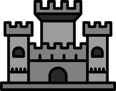 kale ikonu vektör illüstrasyonu 