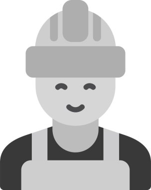 İşçi. Web simgesi basit illüstrasyon 