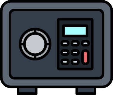 Güvenli Kutu. Web simgesi basit illüstrasyon