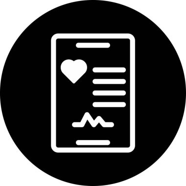 Akıllı telefon simgesinin basit tasarımı, vektör biçimi illüstrasyonu