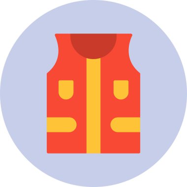 Can yeleği ikonu. Ceket vektör simgelerinin basit çizimi 