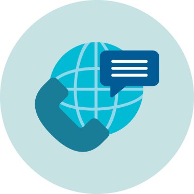 Küresel iletişim vektör çizim 