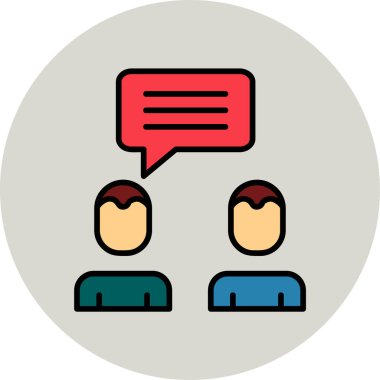 Tartışma. Web simgesi basit illüstrasyon