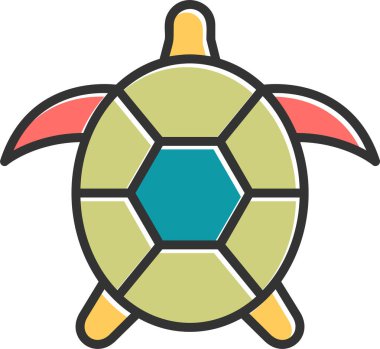 Kaplumbağa. Web simgesi basit illüstrasyon