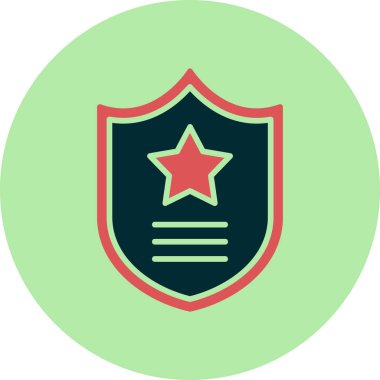 Polis rozeti. Web simgesi basit illüstrasyon