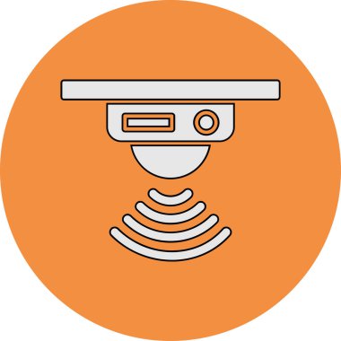 motion sensor web  icon, vector illustration