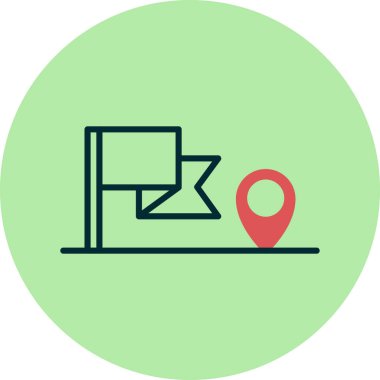 Kontrol noktası simgesi vektör illüstrasyon tasarımı