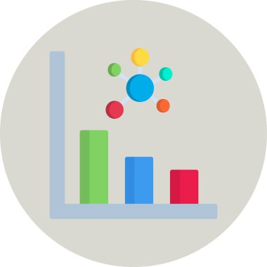 Histogram. Web simgesi basit illüstrasyon