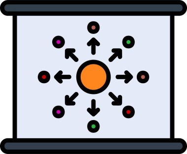 Difüzyon web simgesi, basit vektör illüstrasyonu 