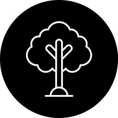 Ağaç. Web simgesi basit illüstrasyon 